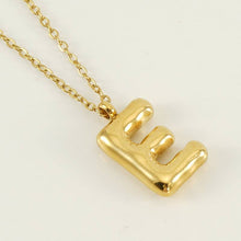 Load image into Gallery viewer, Bubble Initial Necklace - 18K Gold Plated Stainless Steel