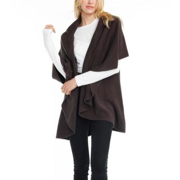 Everyday Shawl Vest - Charcoal