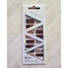 Load image into Gallery viewer, Gel Nail Stickers - Burgundy Leopard (Matte Finish)