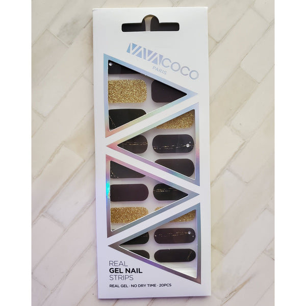 Gel Nail Stickers - Bling Purple Wave