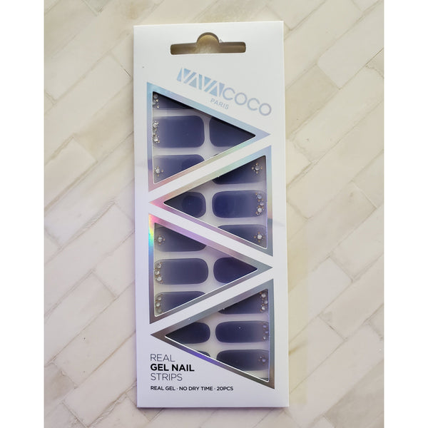 Gel Nail Stickers - Navy Aurora