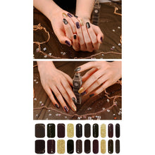 Load image into Gallery viewer, Gel Nail Stickers - Bling Purple Wave