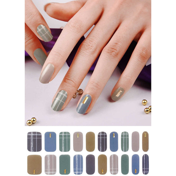 Gel Nail Stickers - Soft Plaids