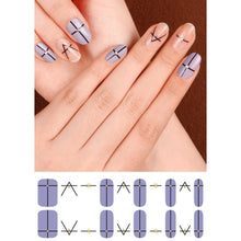 Load image into Gallery viewer, Gel Nail Stickers - Simple Lines (Lilac)