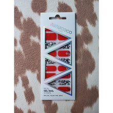 Load image into Gallery viewer, Gel Nail Stickers - Shattered Glass (Red/White)