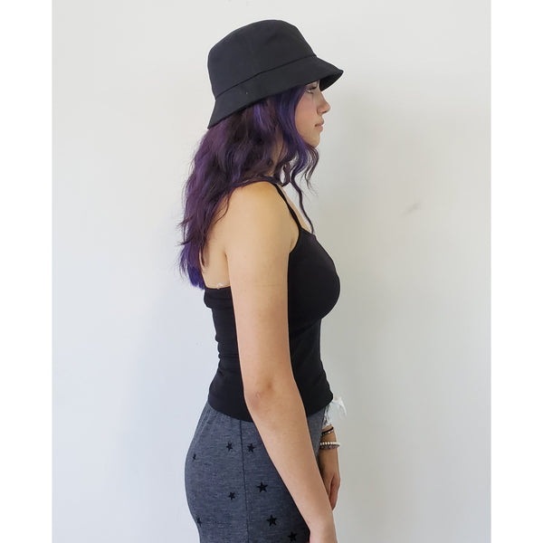 Cotton Bucket Hat - Detachable PVC Face Covering