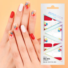 Load image into Gallery viewer, Gel Nail Stickers - Splashed Grid