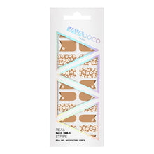 Load image into Gallery viewer, Gel Nail Stickers - Scattered Lilies (Coral/Tan/Chartreuse)
