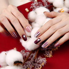 Load image into Gallery viewer, Gel Nail Stickers - Vertical Beams (Burgundy)