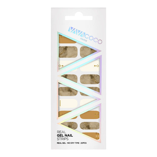 Gel Nail Stickers - Marble (Taupe)