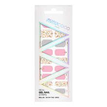 Load image into Gallery viewer, Gel Nail Stickers - Shattered Stones (Tangerine/Pink/Olive)