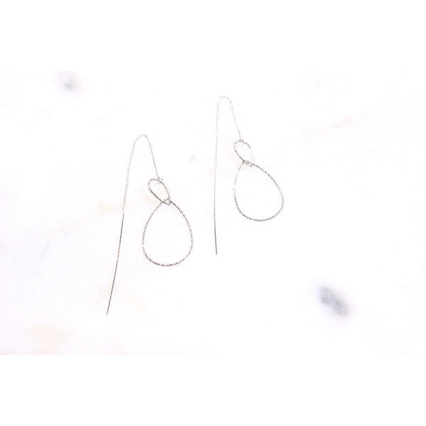 White Gold Dipped Earrings