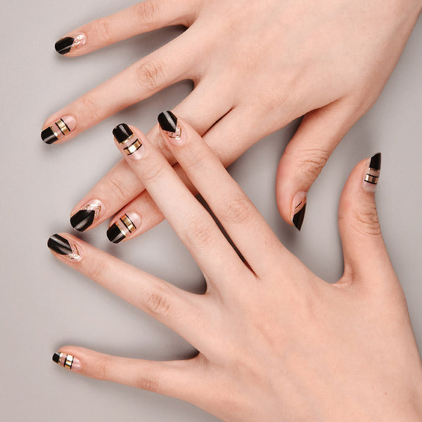 Gel Nail Stickers - Chic Black